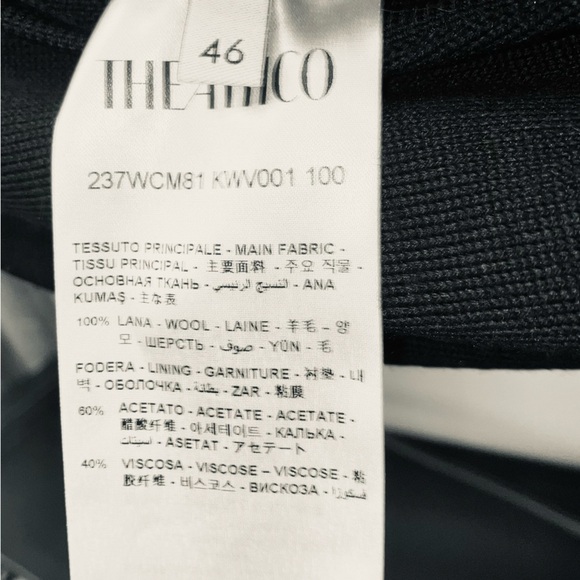 NWOT ATTICO ATWELL Buttery Soft Lightweight Lana Wool MIDI DRESS size Med/US 8 - Picture 11 of 15